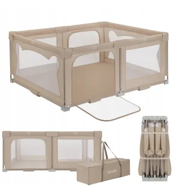 Kojec dla dziecka 150x180 + torba Lionelo Florence EasyFold Beige Sand