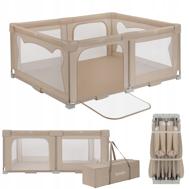 Kojec dla dziecka 150x180 + torba Lionelo Florence EasyFold Beige Sand