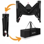 Łóżeczko turystyczne dwupoziomowe 3w1 Lionelo ELLEN black carbon