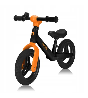 Rowerek biegowy lekki dla dzieci regulowany Lionelo Toni  Black Orange