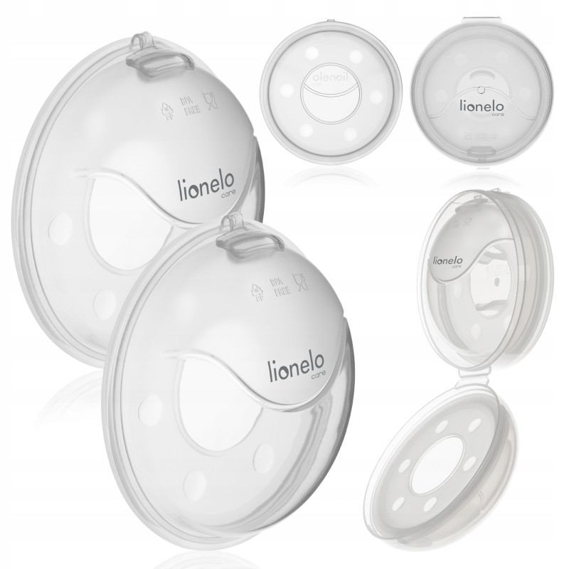 Kolektor do mleka MUSZLE LAKTACYJNE 2 SZTUKI + Etui Lionelo Milky Plus