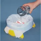 pote nocnik 2w1 szaro-biały