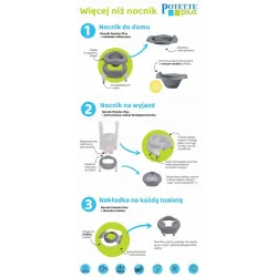 pote nocnik SET biało-szary