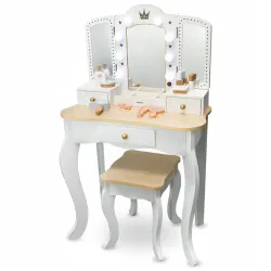 Toaletka dziecięca Mamabrum MAM200 DRESSER XXL Z TABORETEM OSWIETLENIE LED