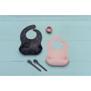 PETITE&MARS Śliniak silikonowy Sam Grey Hills