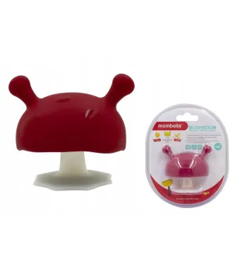 Gryzak ortodontyczny Mombella silikon mush chimney red