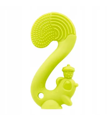 Gryzak ortodontyczny Mombella silikon wiewiórka squirrel green