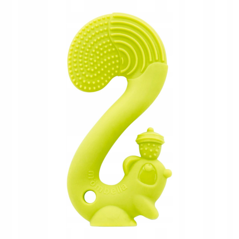 Gryzak ortodontyczny Mombella silikon wiewiórka squirrel green