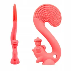 Gryzak ortodontyczny Mombella silikon wiewiórka squirrel red Gryzak ortodontyczny Mombella silikon wiewiórka squirrel red