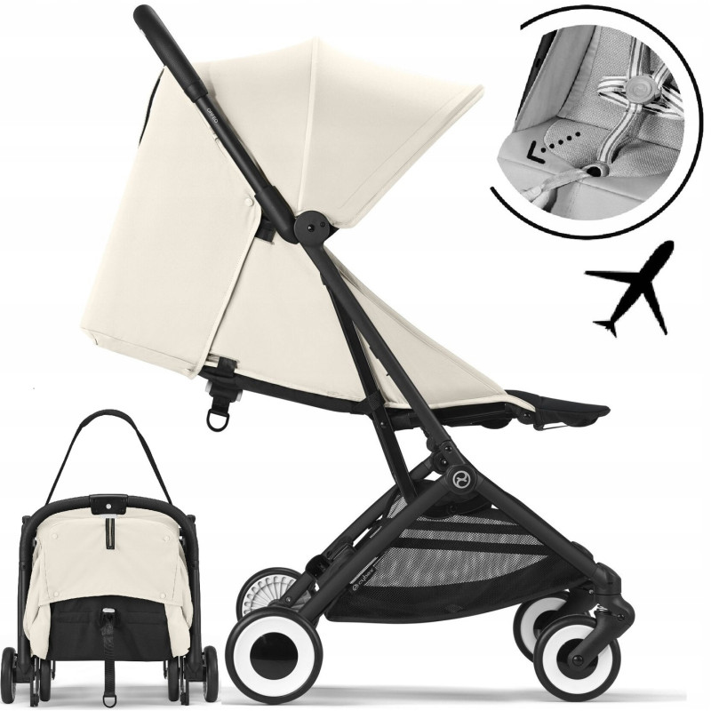 CYBEX ORFEO lekki 6,3kg wózek spacerowy do samolotu Canvas White