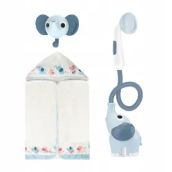 Yookidoo Prysznic słonik +okrycie Zestaw kąpielowy Baby Shower SET Blue Yookidoo Prysznic słonik +okrycie Zestaw kąpielowy Baby Shower SET Blue