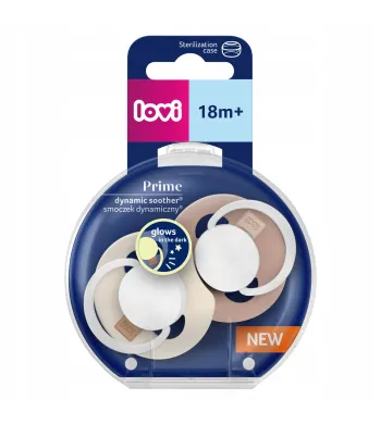 Smoczek Lovi dynamiczny silikon 18+ 34/438 Prime ivory/blush glow