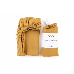 Poofi prześcieradło z gumką 70x140 musztarda Poofi prześcieradło z gumką 70x140 musztarda