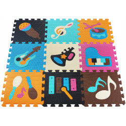 Mata edukacyjna Pianka 9 puzzli 85x85cm Miękkie puzzle podłogowe MUSICAL