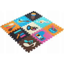 Mata edukacyjna Pianka 9 puzzli 85x85cm Miękkie puzzle podłogowe MUSICAL