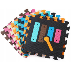 Mata edukacyjna Pianka 9 puzzli 85x85cm Miękkie puzzle podłogowe MUSICAL Mata edukacyjna Pianka 9 puzzli 85x85cm Miękkie puzzle podłogowe MUSICAL