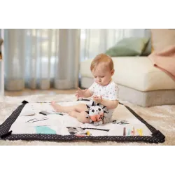 Gimnastyka/mata edukacyjna z pałąkami Magiczna Kraina czarno-biała