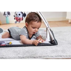 Gimnastyka/mata edukacyjna z pałąkami Magiczna Kraina czarno-biała