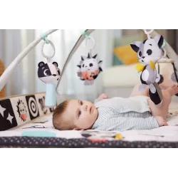 Gimnastyka/mata edukacyjna z pałąkami Magiczna Kraina czarno-biała