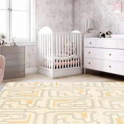 Dwustronna mata piankowa 180x120 cm składana Magiczny Las  Boho R17