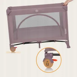 LIONELO Łóżeczko turystyczne DWUPOZIOMOWE kojec + torba LAURA  pink nude LIONELO Łóżeczko turystyczne DWUPOZIOMOWE kojec + torba LAURA  pink nude