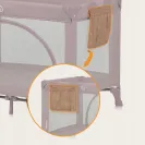 LIONELO Łóżeczko turystyczne DWUPOZIOMOWE kojec + torba LAURA  pink nude