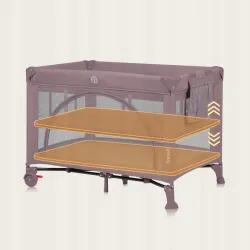 LIONELO Łóżeczko turystyczne DWUPOZIOMOWE kojec + torba LAURA  pink nude LIONELO Łóżeczko turystyczne DWUPOZIOMOWE kojec + torba LAURA  pink nude