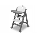 Krzesełko drewniane fotelik do karmienia 3w1 Lionelo Floris grey stone