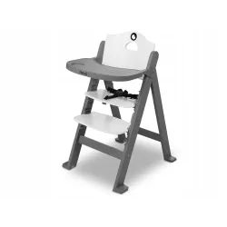 Krzesełko drewniane fotelik do karmienia 3w1 Lionelo Floris grey stone