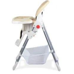 Krzesełko do karmienia Lionelo Linn Plus Składane Regulacja wysokości Tacka Beige