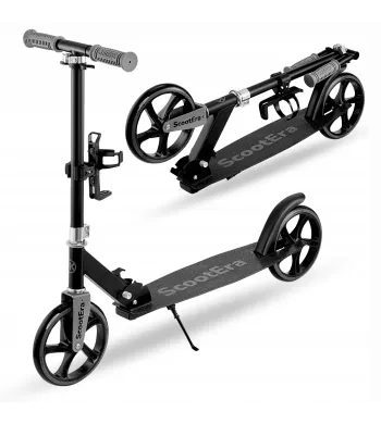 Hulajnoga miejska składana dla dzieci lekka 200mm koła z regulacją czarna