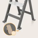 Krzesełko drewniane fotelik do karmienia 3w1 Lionelo Floris grey stone