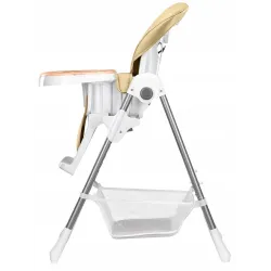 Krzesełko do karmienia Lionelo Linn Plus Składane Regulacja wysokości Tacka Beige
