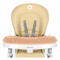 Krzesełko do karmienia Lionelo Linn Plus Składane Regulacja wysokości Tacka Beige