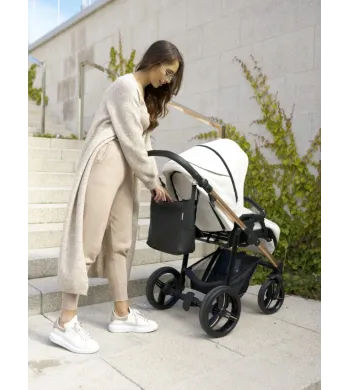 Bebetto Torba pielęgnacyjna T3 Eko-Skóra do wózka  01-latte