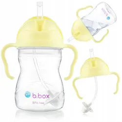 B.BOX BIDON KUBEK Z OBCIĄŻONĄ SŁOMKĄ RURKĄ DLA DZIECI 240ml Banana Split B.BOX BIDON KUBEK Z OBCIĄŻONĄ SŁOMKĄ RURKĄ DLA DZIECI 240ml Banana Split