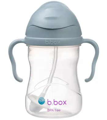 B.BOX BIDON KUBEK Z OBCIĄŻONĄ SŁOMKĄ RURKĄ DLA DZIECI 240ml błękitny ocean