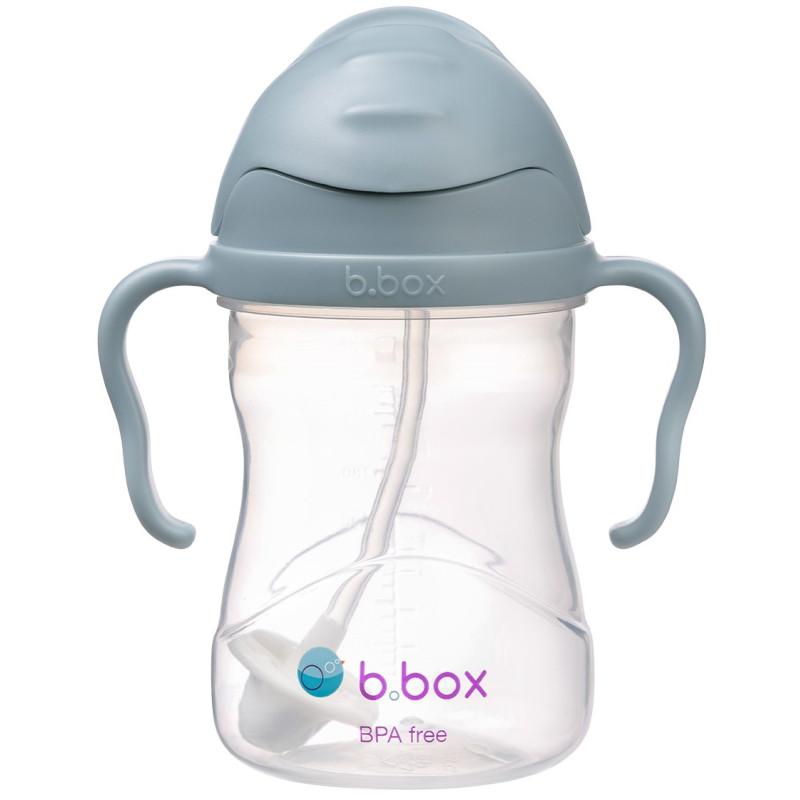 B.BOX BIDON KUBEK Z OBCIĄŻONĄ SŁOMKĄ RURKĄ DLA DZIECI 240ml błękitny ocean