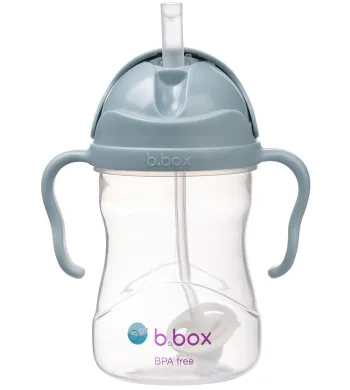 B.BOX BIDON KUBEK Z OBCIĄŻONĄ SŁOMKĄ RURKĄ DLA DZIECI 240ml błękitny ocean