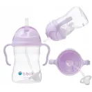 B.BOX BIDON KUBEK Z OBCIĄŻONĄ SŁOMKĄ RURKĄ DLA DZIECI 240ml Boysenberry