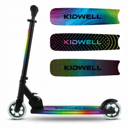 KIDWELL Hulajnoga podświetlana MIDO podest i kierownica, koła LED 120mm