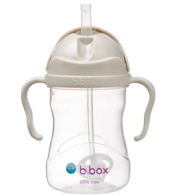 B.BOX BIDON KUBEK Z OBCIĄŻONĄ SŁOMKĄ RURKĄ DLA DZIECI 240ml latte
