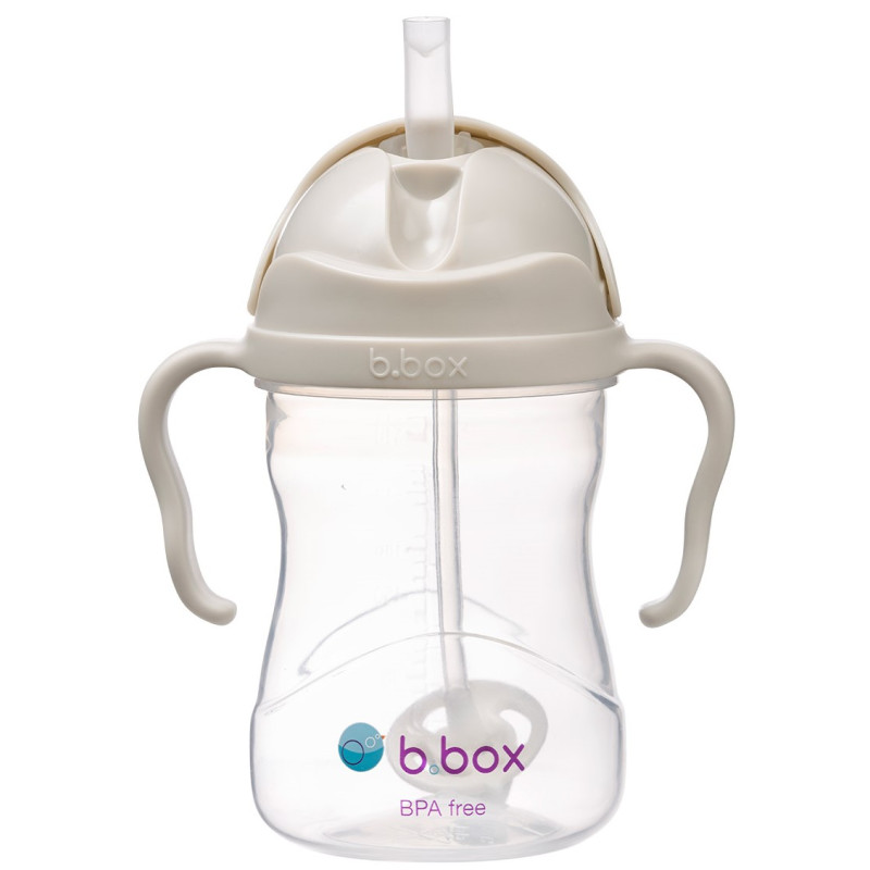 B.BOX BIDON KUBEK Z OBCIĄŻONĄ SŁOMKĄ RURKĄ DLA DZIECI 240ml latte
