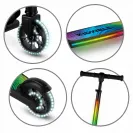 KIDWELL Hulajnoga podświetlana MIDO podest i kierownica, koła LED 120mm