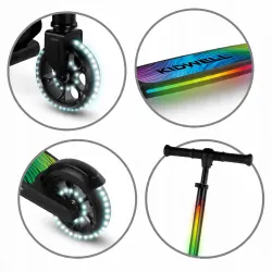 KIDWELL Hulajnoga podświetlana MIDO podest i kierownica, koła LED 120mm