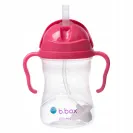 B.BOX BIDON KUBEK Z OBCIĄŻONĄ SŁOMKĄ RURKĄ DLA DZIECI 240ml malinowy