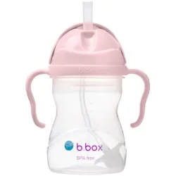 B.BOX BIDON KUBEK Z OBCIĄŻONĄ SŁOMKĄ RURKĄ DLA DZIECI 240ml blush