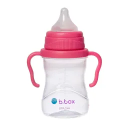 B.BOX BIDON KUBEK Z OBCIĄŻONĄ SŁOMKĄ RURKĄ DLA DZIECI 240ml malinowy