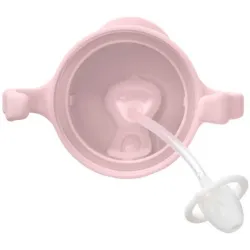 B.BOX BIDON KUBEK Z OBCIĄŻONĄ SŁOMKĄ RURKĄ DLA DZIECI 240ml blush