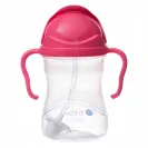 B.BOX BIDON KUBEK Z OBCIĄŻONĄ SŁOMKĄ RURKĄ DLA DZIECI 240ml malinowy